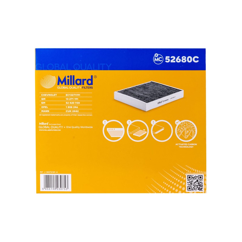 Millard Filters Millard MC52680C Car Cabin Air Filter 305 x