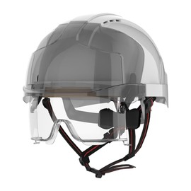 JSP EVO VISTAlens Ascend Safety Helmet - Vented, White/Smoke, ANSI Class C (AMJ260-005-F04)