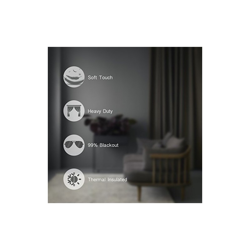 Rose Home Fashion - Cortinas Opacas para Puerta corredera, oscurecimiento