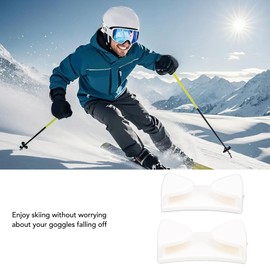 Pack of 2 Winter Sports Glasses Grip Holding System for Ski Snowboard Helmets, Lightweight Ski Goggles Clips, Ski Helmet Clamp, Easy to Install Winter Sports Glasses Fixation for