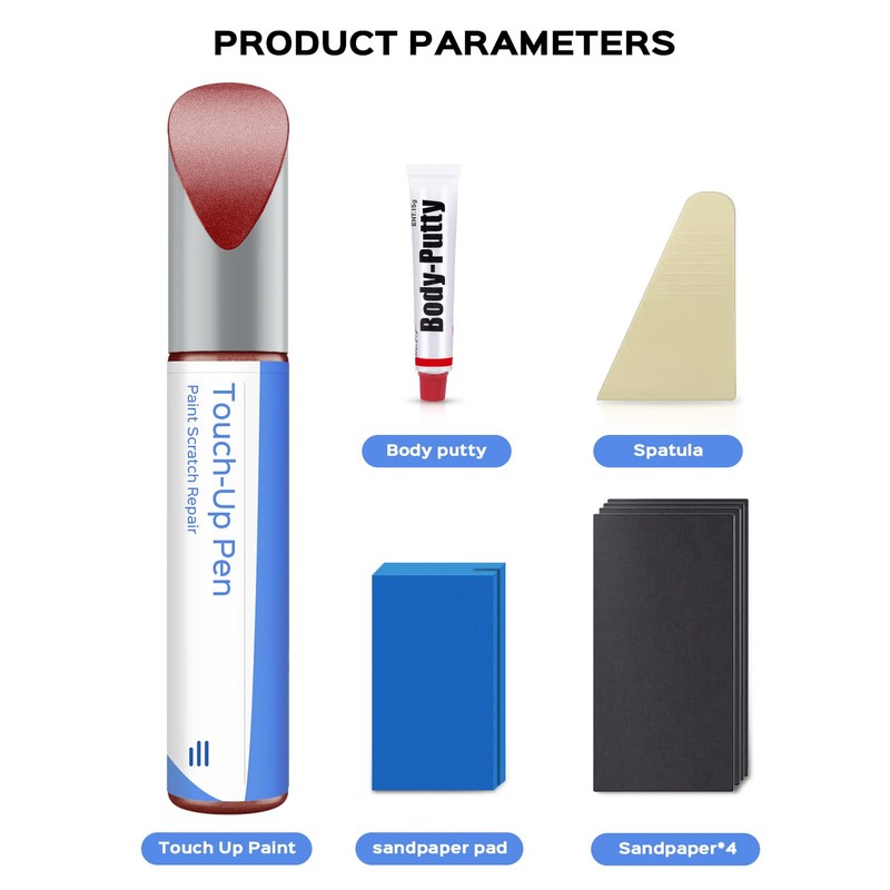PARTS4EV Ruby Red Metallic(RR) Touch Up Paint Repair Kit Compatible