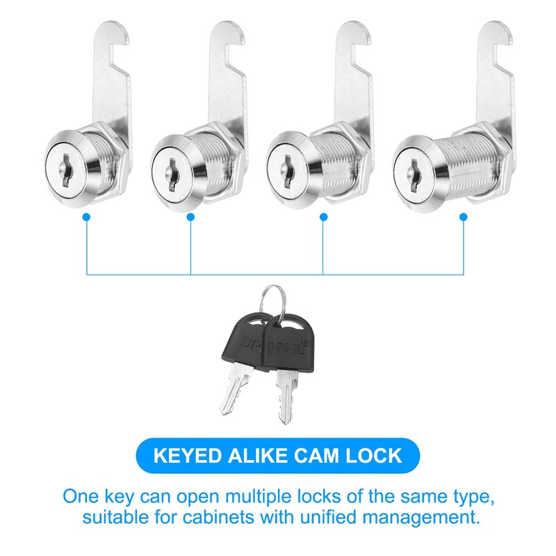 PATIKIL Cabinet Drawer Lock with Key 2 Pcs 1"(25mm) Key
