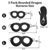 Bearded Dragon Harness and Leash Set, 3-Size Adjustable Soft Leather
