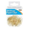TIGER Essentials Brass Paper Clips 33MM x 100