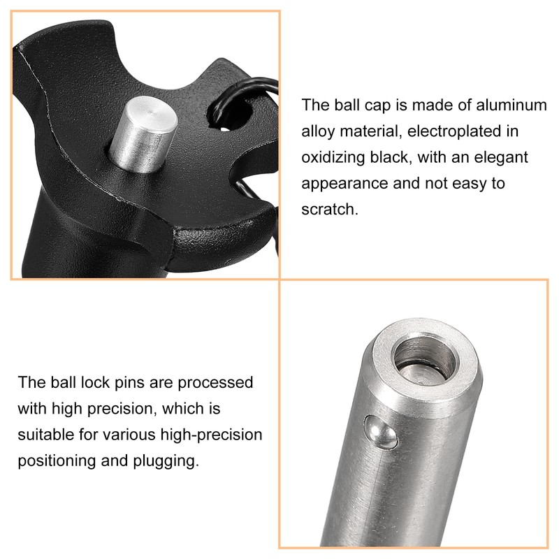 sourcing map Ball Locking Pin Pins with Button Handle 304
