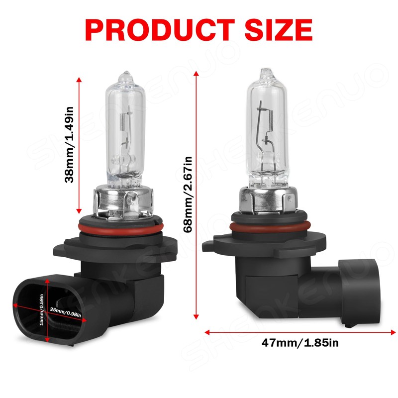 QUAYUB Fit for GMC Sierra 1999-2002 Halogen Headlight Bulbs,9005/HB3 High
