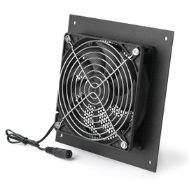 Nalle 120MM Quiet Cooling Single Fan System with Power Adapter and Speed Control for Home Theater AV Cabinets Server Cabinet Greenhouse Cooling 6.3 * 6.3" Front-Panel