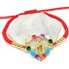 Gold Plated Virgin Mary Colorful Heart Adjustable Bracelet Virgen De