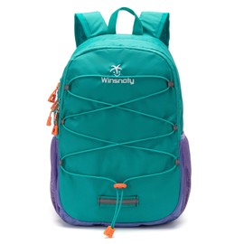 Winsnoty Small Hiking Backpack for Kids Boys or Girls, Ages 3-6, Fit Outdoor Sport Adventure (Teal blue, Small)