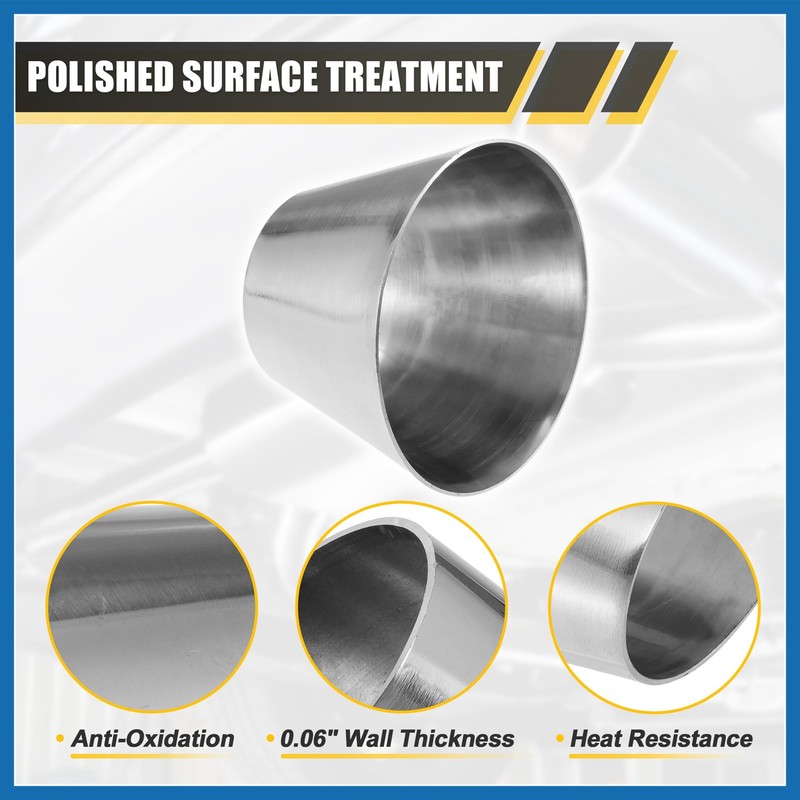 A ABSOPRO Car Mandrel Exhaust Bend Elbow Pipe 304 Stainless