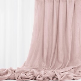 Tela de gasa rosa polvorienta para boda, tela de gasa de 10 yardas, cortina de arco de quesilla para techo, tela para pasillo de mesa, silla, servilletas, decoración de boda