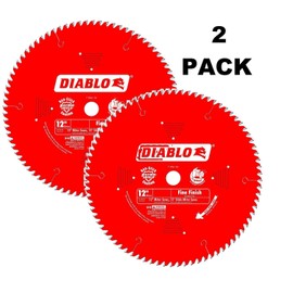 2 PACK Diablo D1260X 12-Inch by 60t 1in Arbor Combination Saw Blade