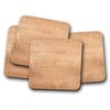 4 Set - Oak Wood Grain Effect Coaster - Carpentry