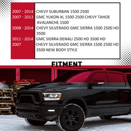 HECASA Center Console Lid Compatible with 2007-2014 Chevy Suburban Silverado Tahoe Avalanche GMC Sierra Denali Yukon XL 1500 2500 HD 3500 HD New Body Style Replacement for 20864151 20864154 - Black