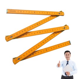 PAVIKE Folding Ruler, Wooden Ruler, 5 Folded 1 Meter Length, Drafting Ruler, Student Drawing, Teacher Education, Architecture, Carpenter and Decoration, Mechanical Drawing, Convenient, Multi Ruler,