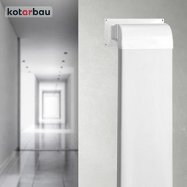KOTARBAU® Wall Flange 204 x 60 mm Wall Plate Plastic Flange Wall Feedthrough for Flat Ventilation Ducts Ventilation Duct Connector Flange Duct Connector for Flat Duct White