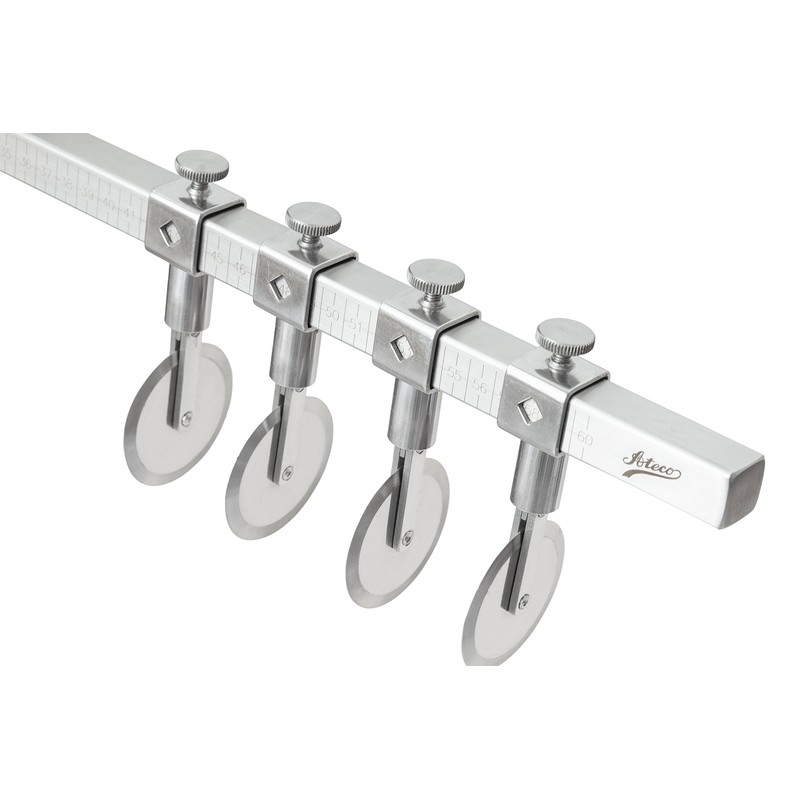 Ateco Multi Wheel Adjustable Dough Cutter with Lock - 2.2
