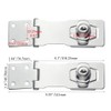 TOVOT 4PCS 4" Keyed Hasp Locks Door Hasp Latches Lock