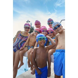 Zoggs Kids' Phantom mask with UV Protection and Anti-Fog Swimming Goggles, Green/Blue/Tint, 0-6 Years