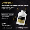 Omega 3 Fish Oil 2000mg Capsules - 240 High Strength