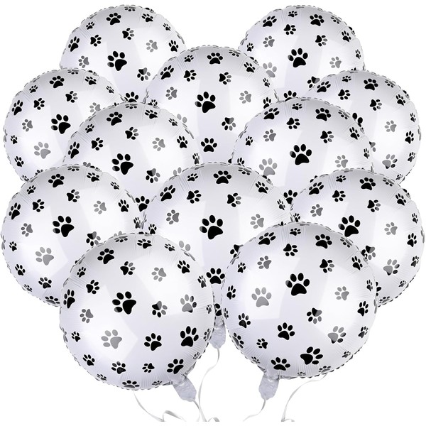Dschungel Luftballon, 12pcs Hund Pfote Folienballon, Luftballon Tiere, Dschungel Folienballon,
