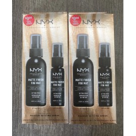 NYX LOT OF 2 - NYX Professional Makeup Matte Finish Setting Spray (Reg & Travel Sz)