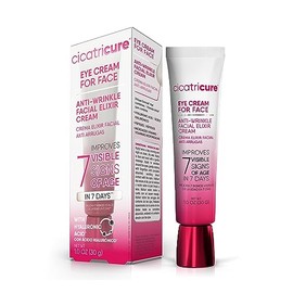 CICATRICURE Eye Anti-Wrinkle Cream for Face With Peptides and Micronized Vitamins for Fine Lines  Wrinkles, Dark Circles and Eyes Bags  Long- Lasting 