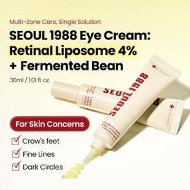 K-SECRET SEOUL 1988 Retinal Eye Cream – Formulated with Advanced Retinal Liposome 4% and Fermented Bean for Smoother, Refreshed-Looking Eyes Korean Skincare, 30ml / 1.01 fl oz