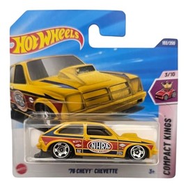Hot Wheels '76 Chevy Chevette NHRA Championship Drag Racing, Die-Cast Model Car, 102/250, Yellow