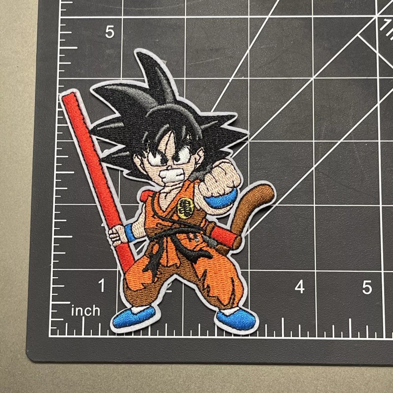 Dragon Ball Z Kid Goku Embroidered Iron On Patch 5.75x3.75