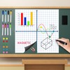 Magnetic XY Coordinate Dry Erase Grid, 35" x 35" Inches,