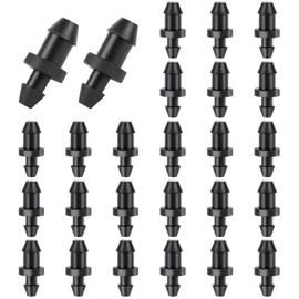 100 Pieces 1/4 Inch Drip Irrigation Plugs 1/4'' Drip Irrigation Tubing End Plugs Black Drip Irrigation Barbed End Closure for Drip Sprinkler Garden Lawn Systems
