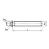 Threaded Rod with Ball 10 mm, M8 x 80, Wrench