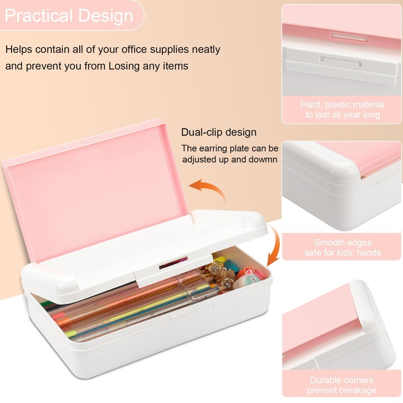 SFLHHDM Pencil Box for Office Supplies Storage Organizer, Double Layer
