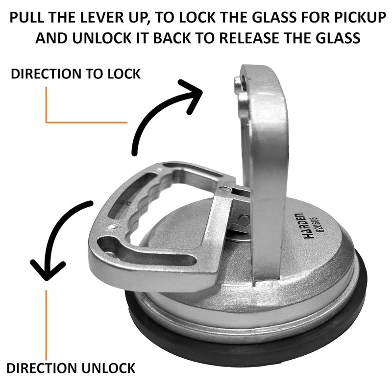 Harden 2-Pack Single Head Suction Lifters – Heavy-Duty Glass Lifting