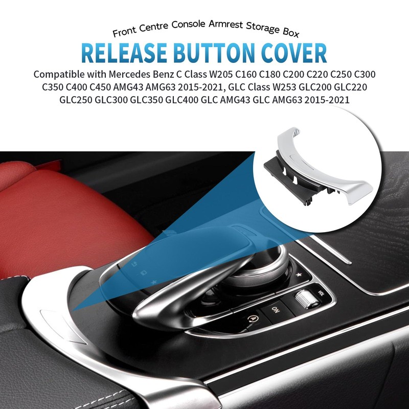 Front Centre Console Armrest Storage Box Release Switch Button Panel