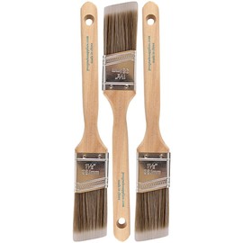 Vermeer Paint Brush Set - 3-Pack - 1.5" Angle Brushes for All Latex and Oil Paints & Stains - Home Improvement - Interior & Exterior Use