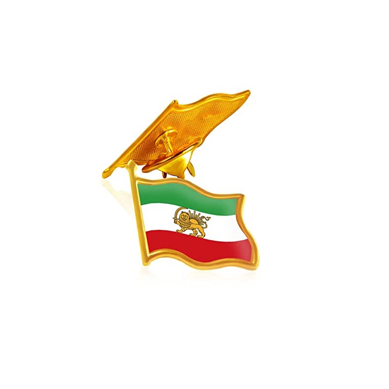 12Pcs Iran Persia Flag Lapel pins Bulk Metal Persian Iranian