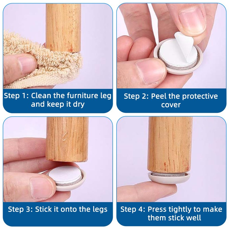 Furniture Glides, 16 Pcs PTFE Teflon Appliance Sliders, Furniture Sliders