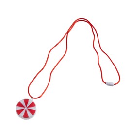 Izpack Cute Christmas Candy Cane LED Light Pendant Necklace Lights Up Glow in The Dark Necklaces Fashion Xmas Decoration Supplies Jewelry Gifts for Women Daughter Festive Holiday Party (Candy)