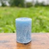 Still Water Candles Handmade Slate Blue Gray Unscented Rustic Textured