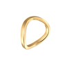 Elli Women's Stacking Basic Wave Filigree Gold Ring, Brass, No
