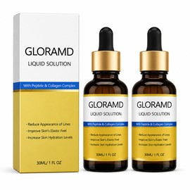 GLORAMD Face Lift Serum Anti-Ageing Face Serum With 3% Collagen & 1% Peptide - 2 X 30ml For Face Lifting & Firming - Deep Hydration Essence Oil For Fine Lines & Wrinkles - Suitable For All Skin Types