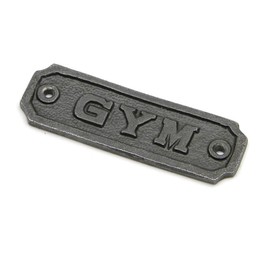 Oakcrafts Cast Iron Gym Door Sign - 106mm x 35mm