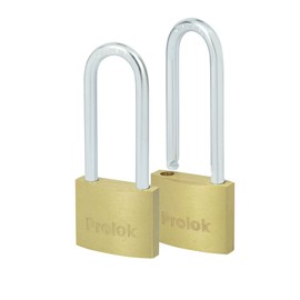 Lock Prolok 11CAP Juego de candados de latón largos 40 mm, llave estándar, 2 piezas