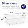 Superio Plastic Storage Bin with Lid, Box for Under Bed,