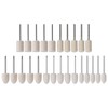 25Pcs Felt Polishing Wheel, Wool Buffing Grinding Bits Grinder Head