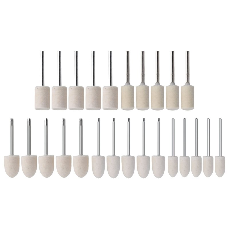 25Pcs Felt Polishing Wheel, Wool Buffing Grinding Bits Grinder Head