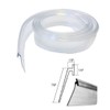 Angled Slide-in Clear Vinyl Framed Shower Door Drip Sweep -