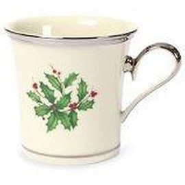 Lenox Holiday Platinum Ivory China Mug